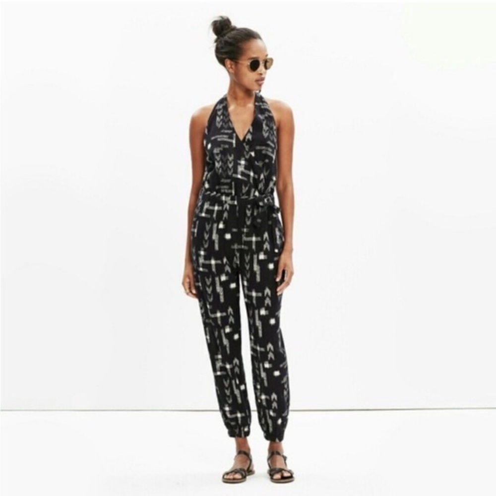 Madewell Black Ikat Jumpsuit